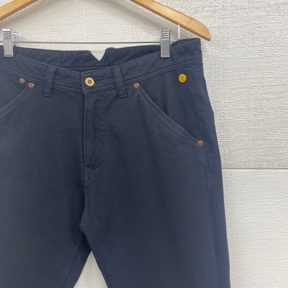 Fairwhale Jeans vintage Black Denim Straight Leg Pants Button ‎ Design 32" Waist - Picture 3 of 8